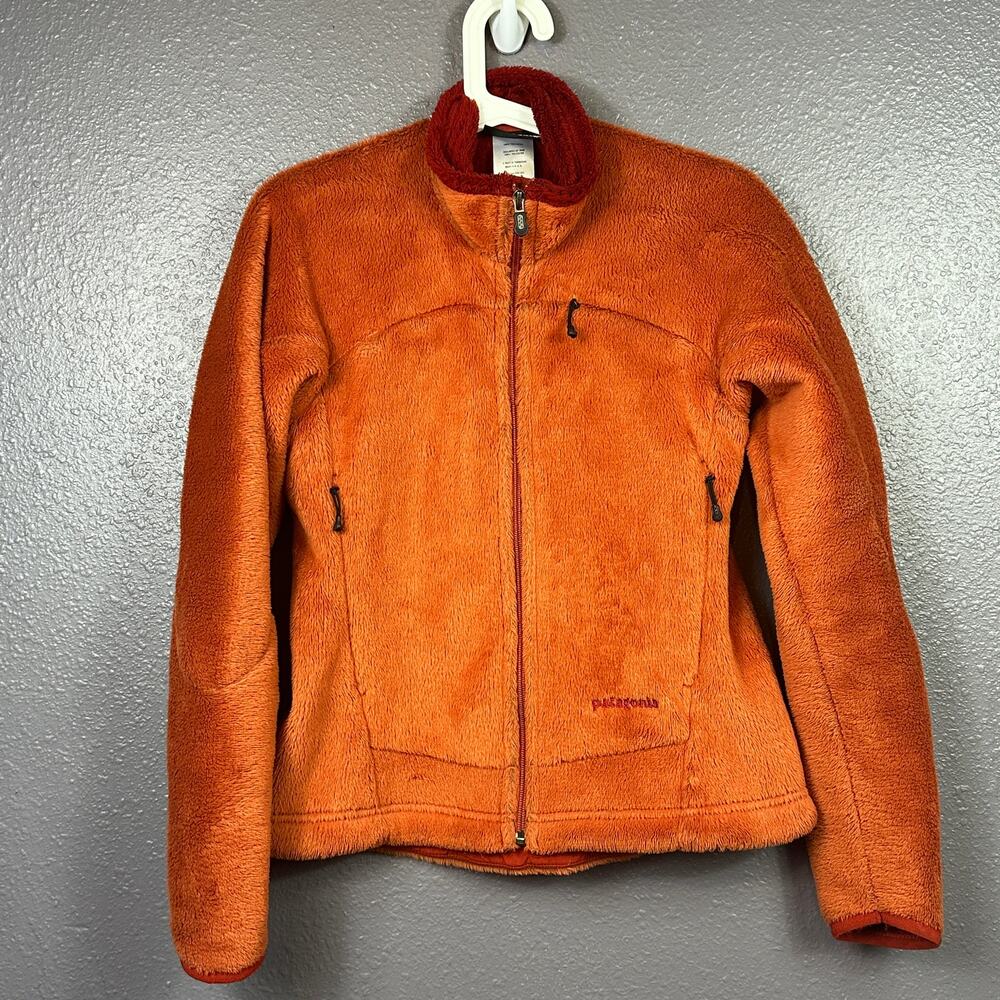 Vtg Patagonia R4 Regulator Fleece Jacket Polartec Orange USA Made Small